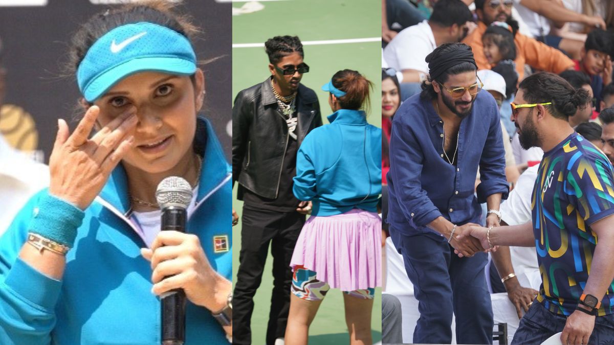 Sania Mirza gives emotional goodbye to Tennis at Hyderabad in presence of Yuvraj Singh, MC Stan