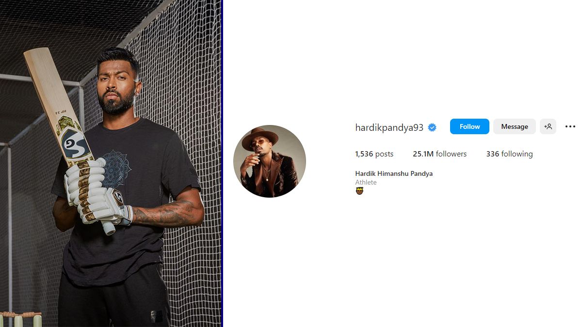 Hardik Pandya becomes the youngest cricketer with 25 Million Instagram followers