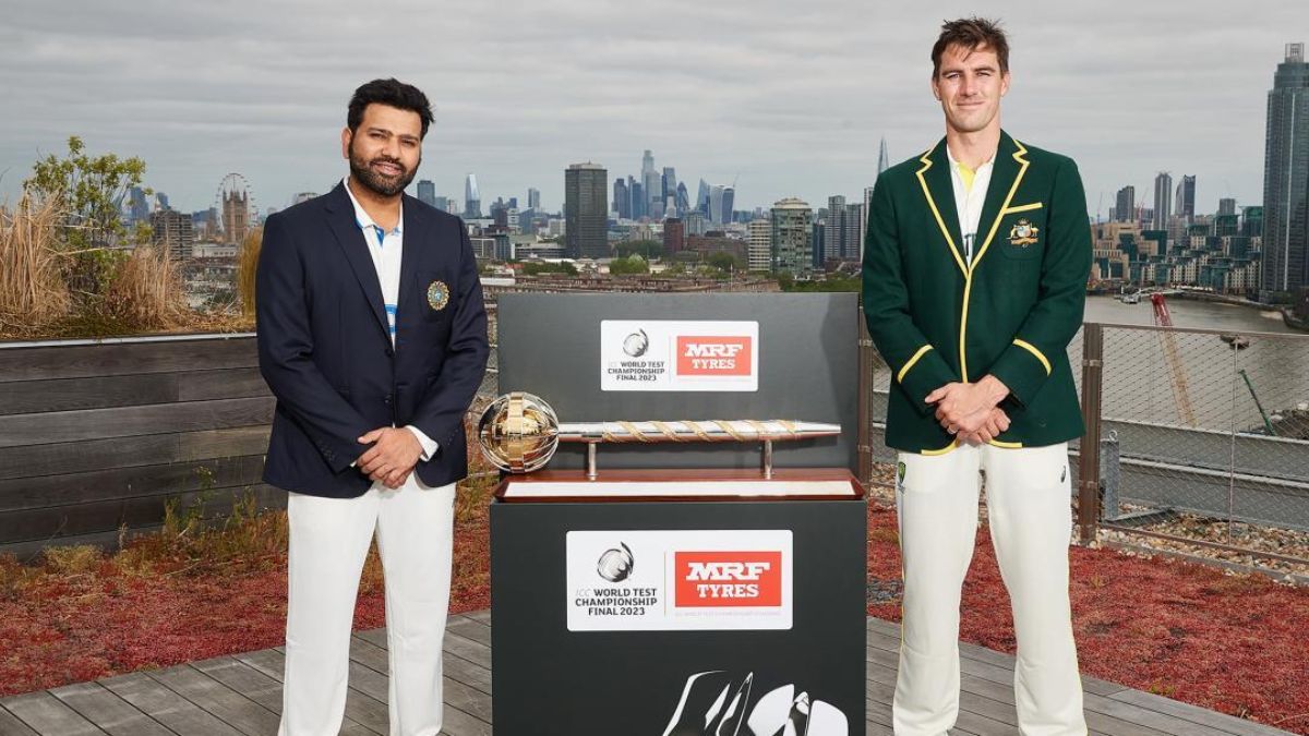 Rohit Sharma, Pat Cummins pose with mace ahead of WTC final, ICC shares pic