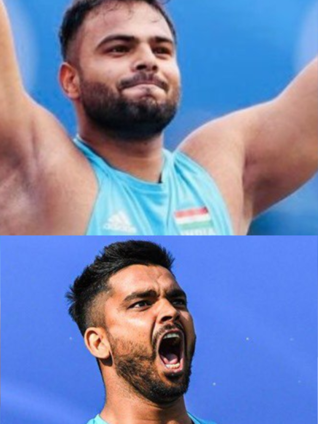 Indian para-athletes Sumit Antil and Pushpendra Singh.